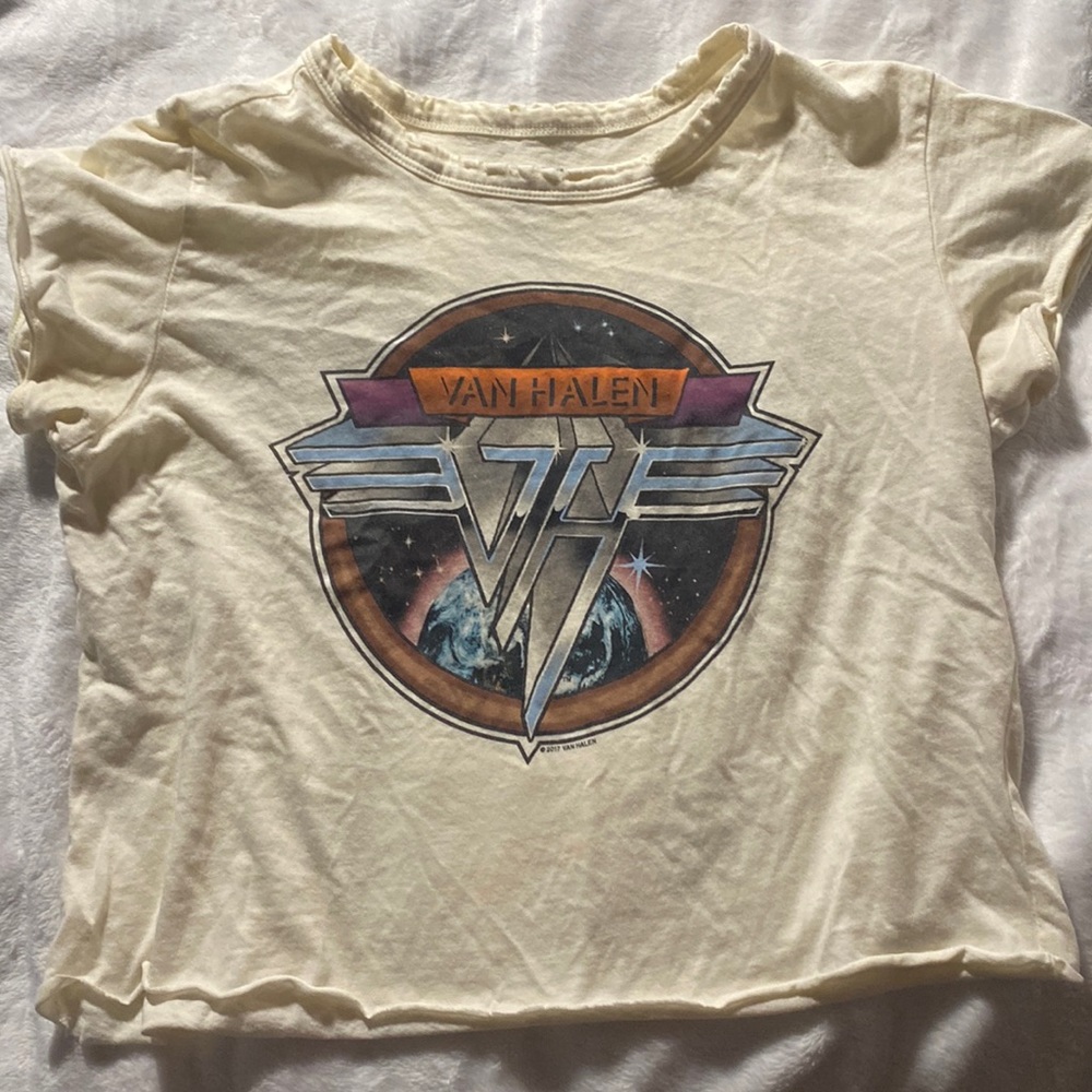brandy melville cropped van halen t shirt